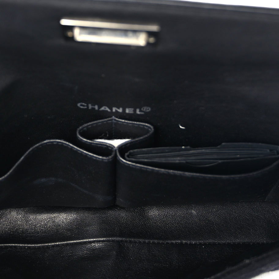 Chanel Jersey Patent Quilted 2.55 Reissue East West Flap Black Image 4