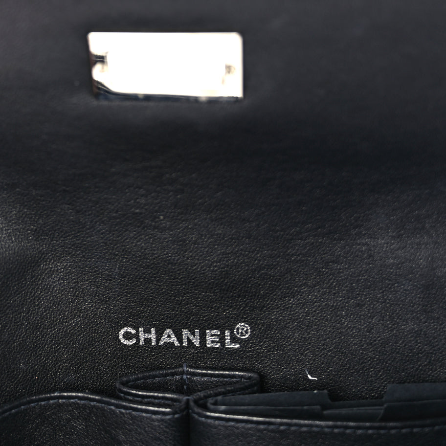 Chanel Jersey Patent Quilted 2.55 Reissue East West Flap Black Image 6