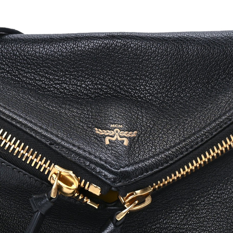 MCM Goatskin Diamant 3D Shoulder Bag Black | Luxe Collective