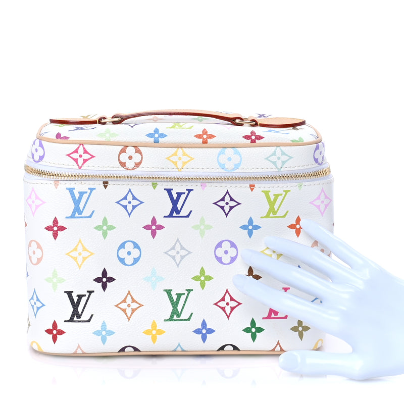 Louis Vuitton LV X TM Monogram Multicolor Nice BB  White