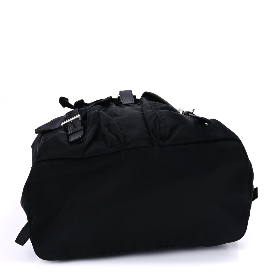 Prada Tessuto Nylon Saffiano Vela Medium Backpack  Black Image 3