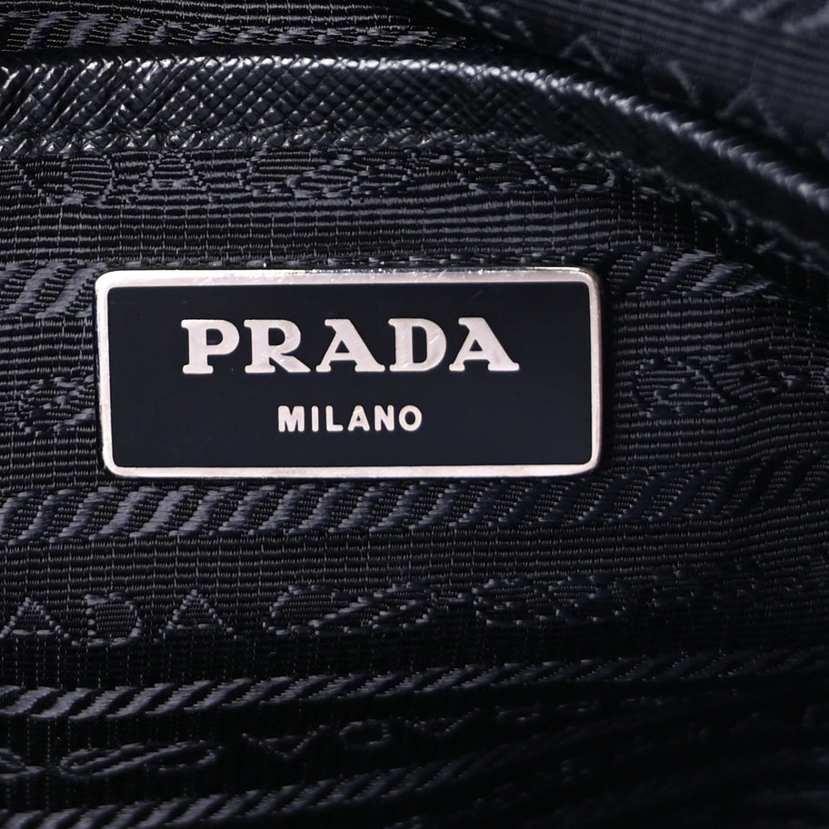 Prada Tessuto Nylon Saffiano Vela Medium Backpack  Black Image 5