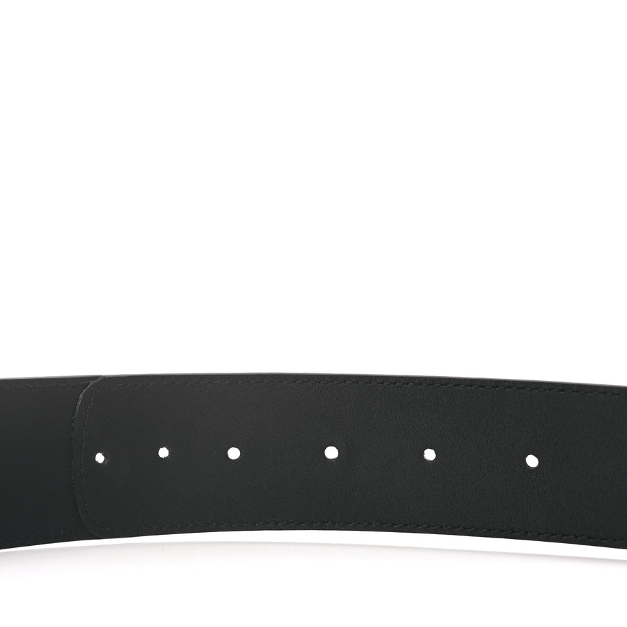 Gucci GG Supreme Monogram Matte Plutone Calfskin Double G 40mm Belt 70 28 Beige Ebony Black Image 3