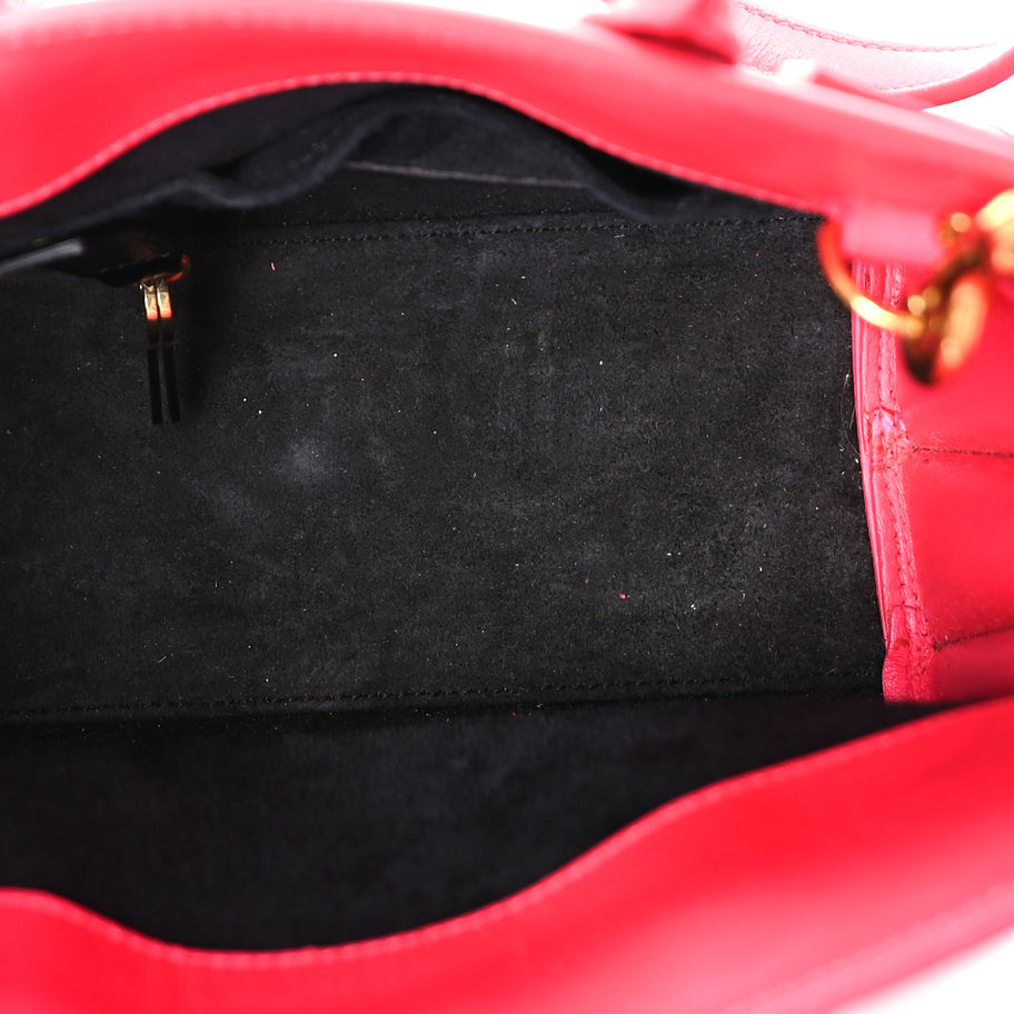 Saint Laurent Calfskin Nano Sac De Jour Lipstick Fuchsia Image 4