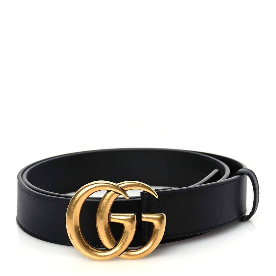 Gucci Calfskin Double G 30mm Belt 90 36 Black Image 1