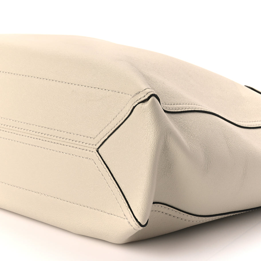 Gucci New Sakai Calfskin Lux Medium Dahlia Tote  Mystic White Image 10