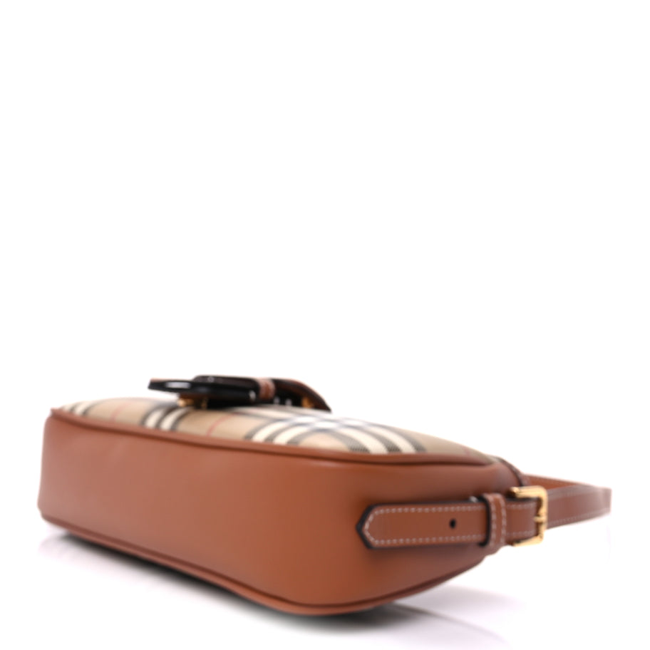 Burberry E-Canvas Vintage Check Sling Buckle Bag Briar Brown Image 7