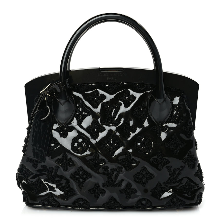 Louis Vuitton Patent Lambskin Fascination Lockit BB Frame Black Image 1