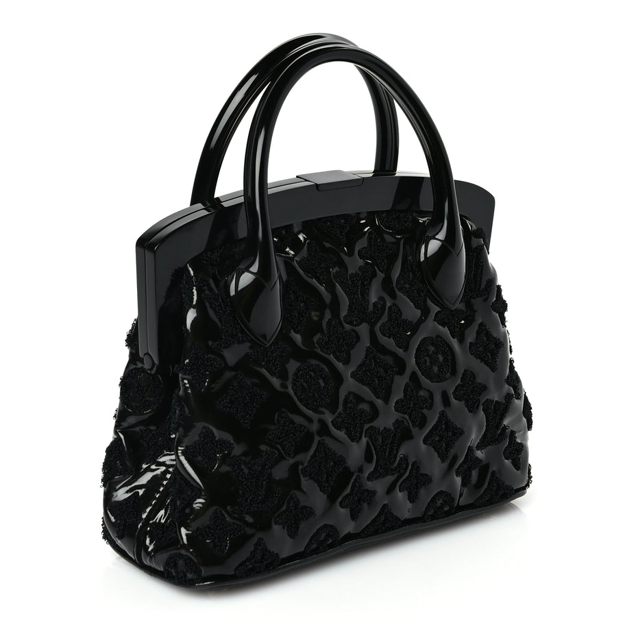 Louis Vuitton Patent Lambskin Fascination Lockit BB Frame Black Image 2