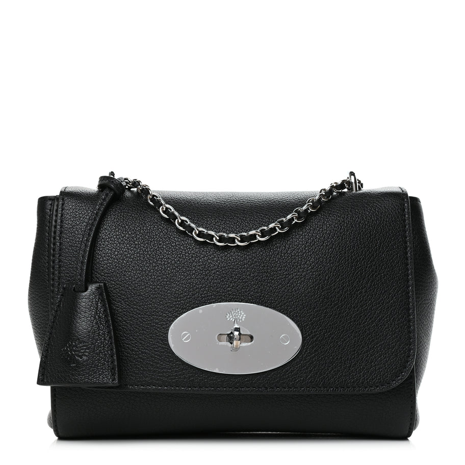 Mulberry Glossy Goatskin Small Lily Flap Black Image 1