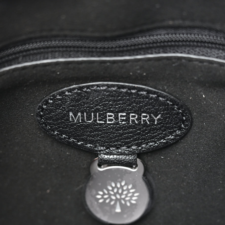 Mulberry Glossy Goatskin Small Lily Flap Black Image 5
