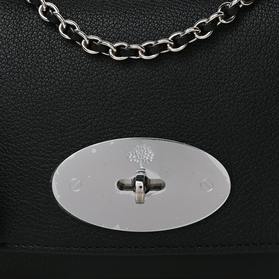 Mulberry Glossy Goatskin Small Lily Flap Black Image 9