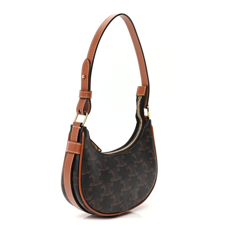 Celine Canvas Calfskin Mini Ava Triomphe Shoulder Bag Tan Image 2