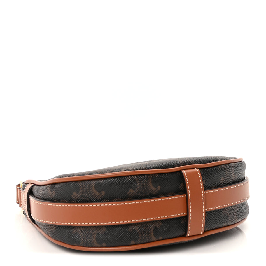 Celine Canvas Calfskin Mini Ava Triomphe Shoulder Bag Tan Image 3