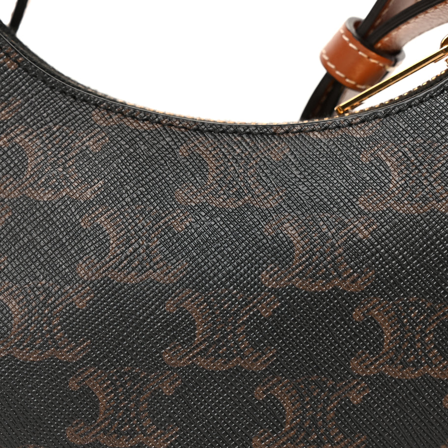 Celine Canvas Calfskin Mini Ava Triomphe Shoulder Bag Tan Image 6