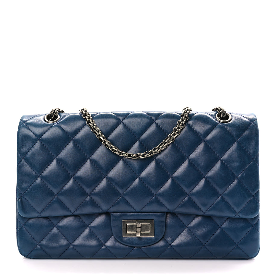 Chanel Lambskin Quilted 2.55 Reissue 226 Flap Blue Image 1