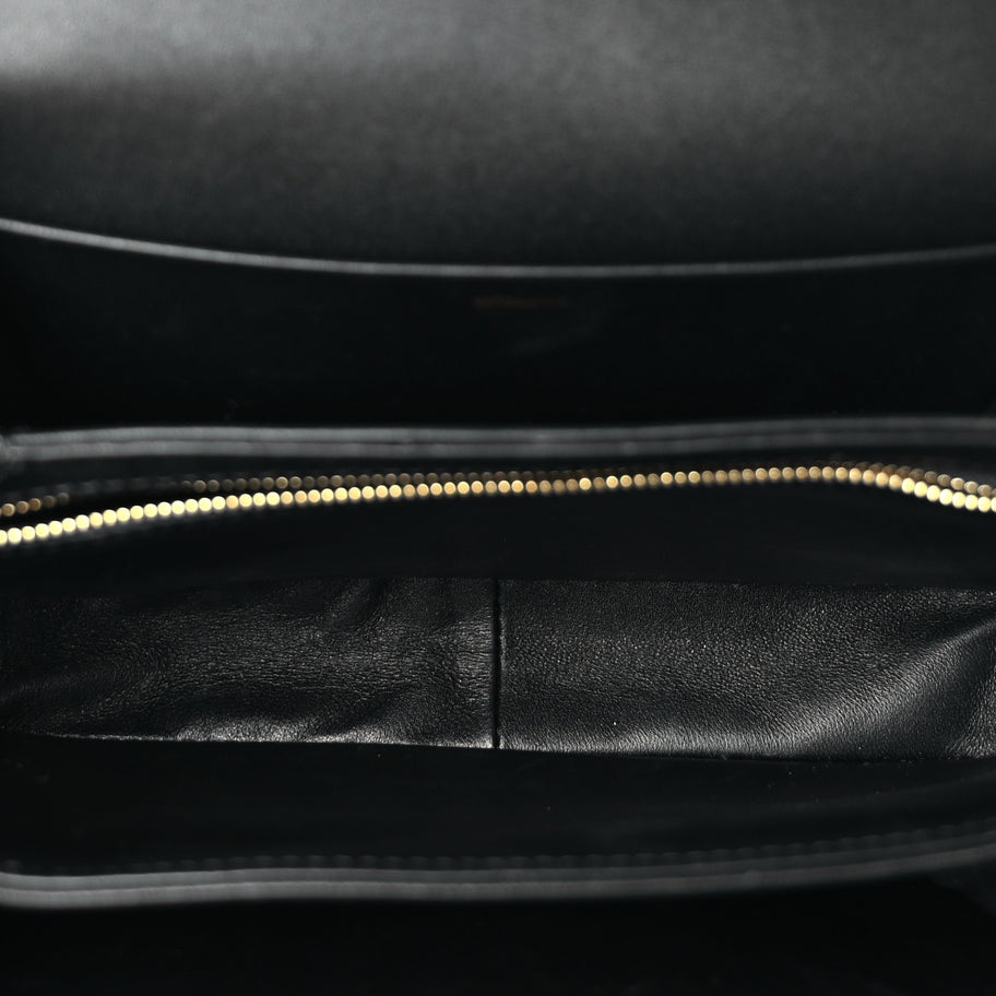 Celine Shiny Calfskin Medium Triomphe Black Image 4