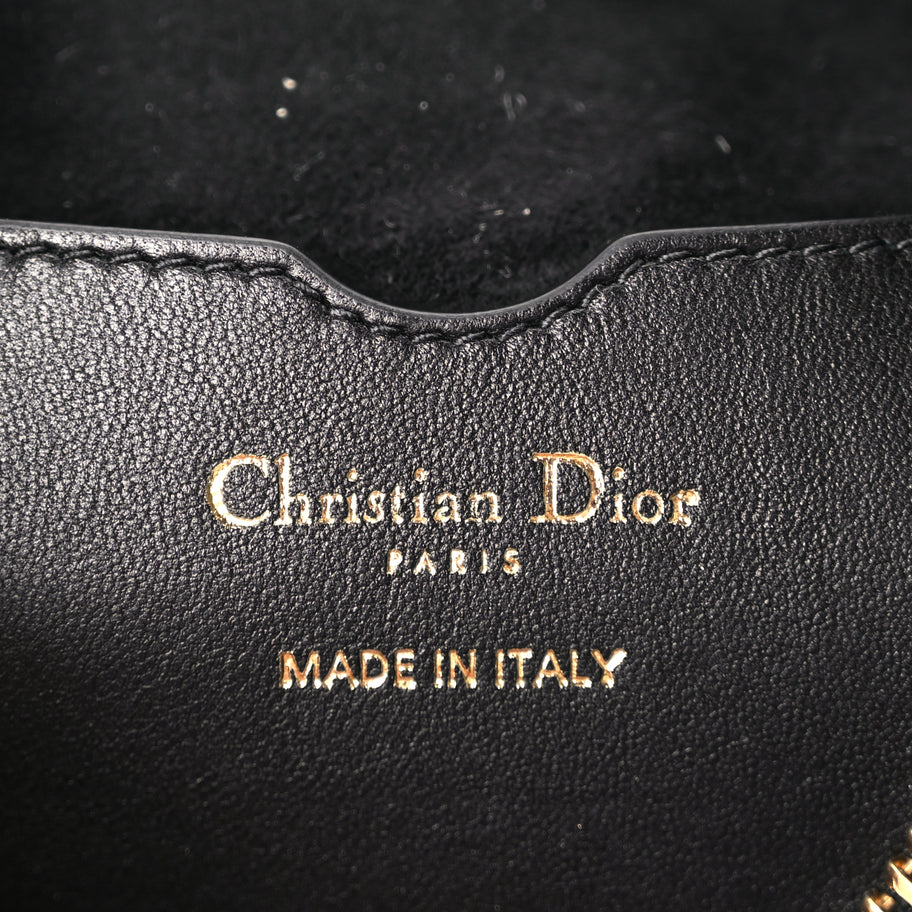 Christian Dior Lambskin Cannage Small Dior Vibe Hobo Bag Black Image 5