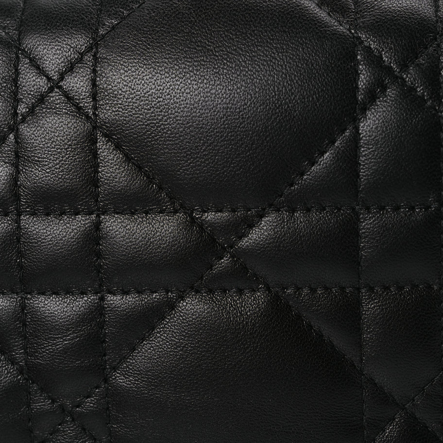 Christian Dior Lambskin Cannage Small Dior Vibe Hobo Bag Black Image 6