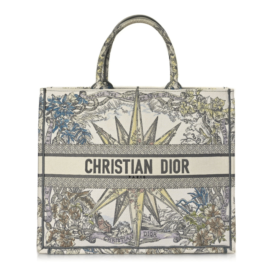 Christian Dior Canvas Embroidered Large Rêve d'Infini Book Tote Multicolor Image 1