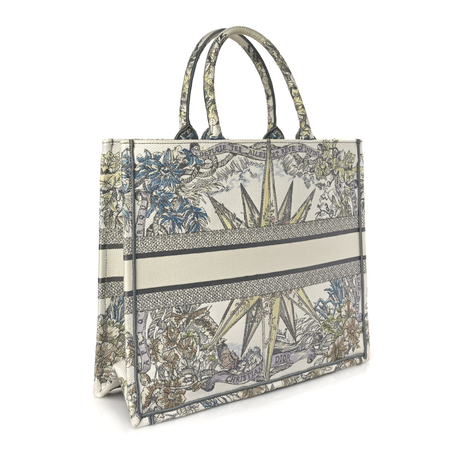 Christian Dior Canvas Embroidered Large Rêve d'Infini Book Tote Multicolor Image 2