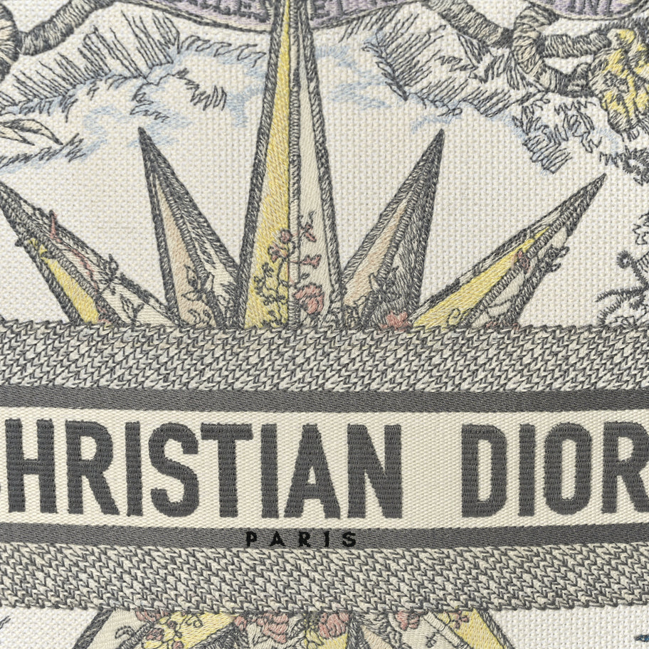 Christian Dior Canvas Embroidered Large Rêve d'Infini Book Tote Multicolor Image 6