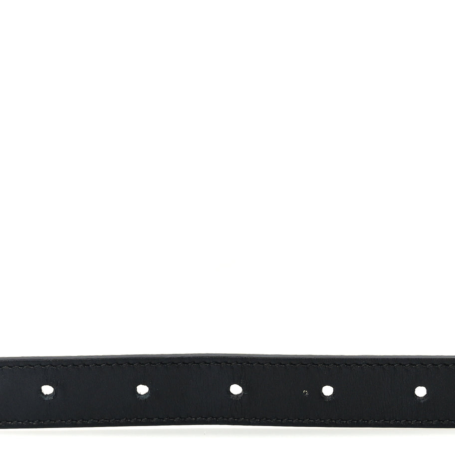 Gucci Moon Calfskin Pearl Double G 20mm Belt 80 32  Black Cream Image 3