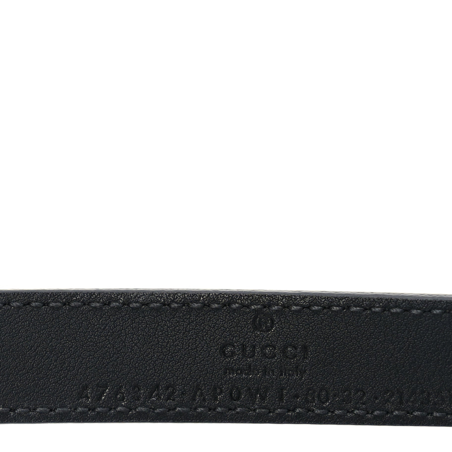 Gucci Moon Calfskin Pearl Double G 20mm Belt 80 32  Black Cream Image 5