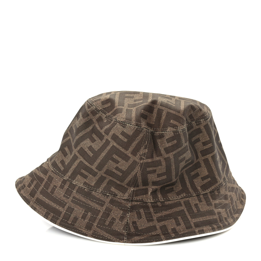 Fendi FENDI Technical Fabric FF Reversible Bucket Hat L Tobacco Beige Image 3