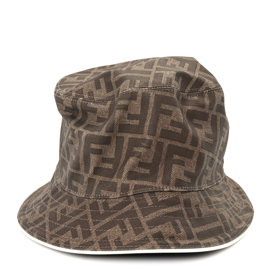 Fendi FENDI Technical Fabric FF Reversible Bucket Hat L Tobacco Beige Image 4