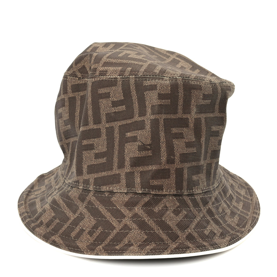 Fendi FENDI Technical Fabric FF Reversible Bucket Hat L Tobacco Beige Image 5