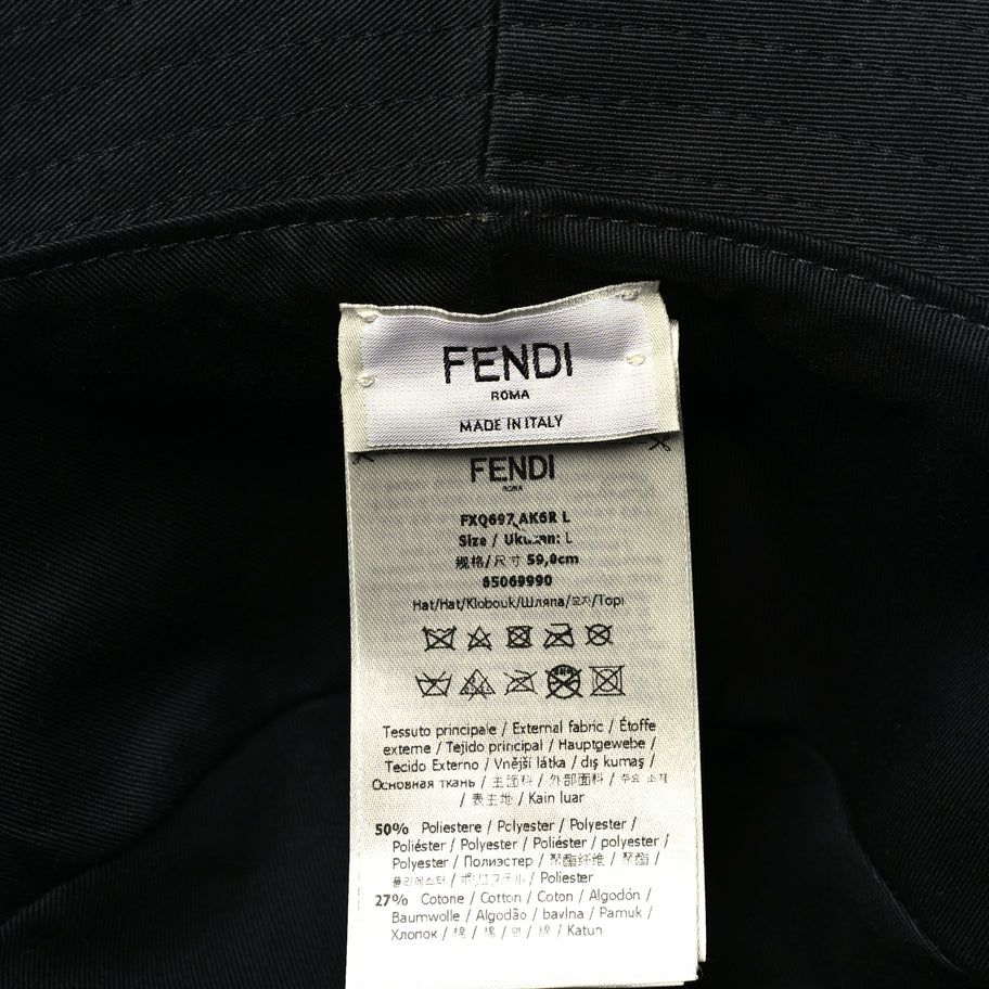 Fendi FENDI Technical Fabric FF Reversible Bucket Hat L Tobacco Beige Image 6