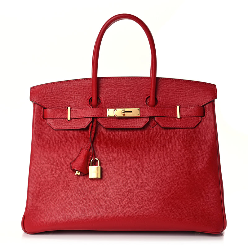  Hermes Epsom Birkin 35  Rouge Casaque