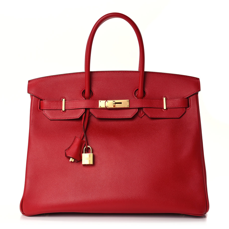 Hermes Epsom Birkin 35  Rouge Casaque Image 1