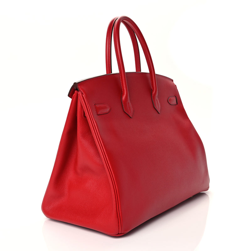  Hermes Epsom Birkin 35  Rouge Casaque