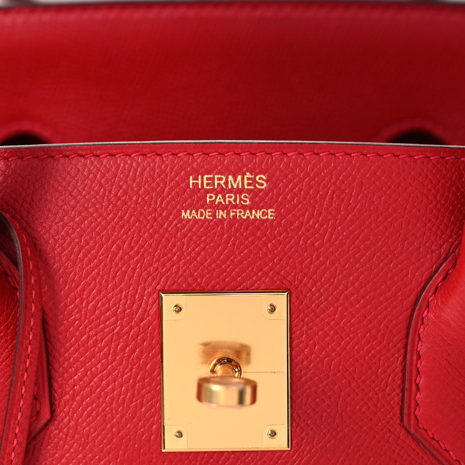 Hermes Epsom Birkin 35  Rouge Casaque Image 5
