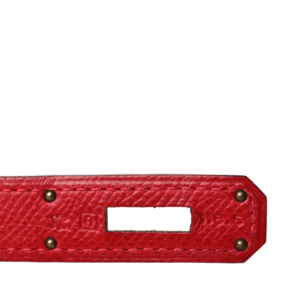 Hermes Epsom Birkin 35  Rouge Casaque Image 6