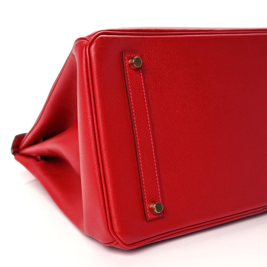 Hermes Epsom Birkin 35  Rouge Casaque Image 9