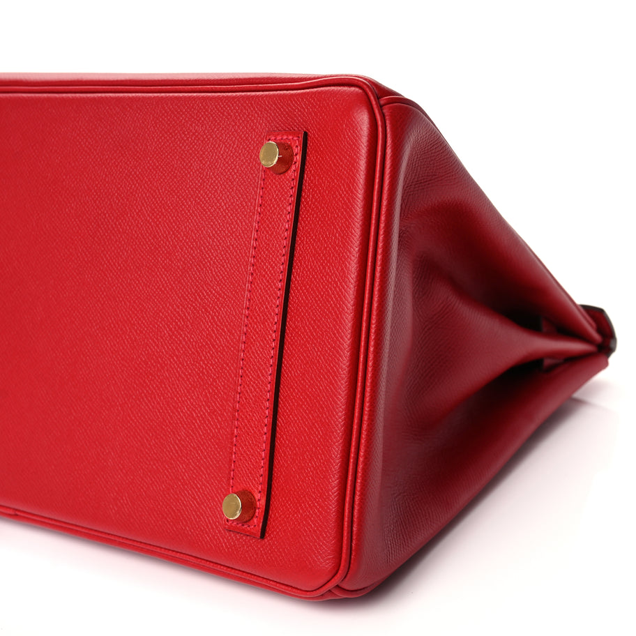 Hermes Epsom Birkin 35  Rouge Casaque Image 10