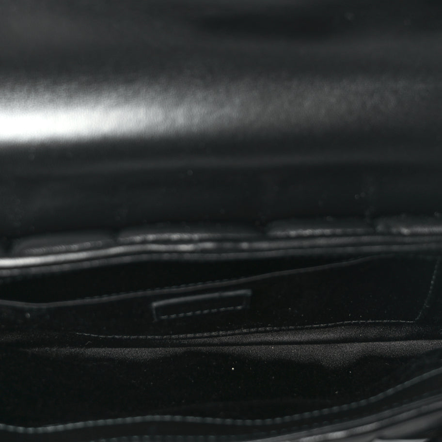 Gucci Nappa Vertical Matelasse Medium Maxi Horsebit Chain Shoulder Bag Black Image 4