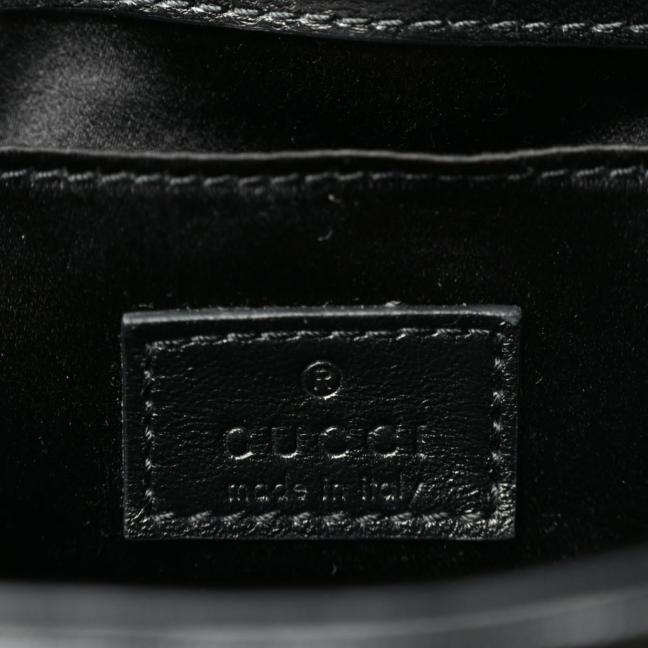 Gucci Nappa Vertical Matelasse Medium Maxi Horsebit Chain Shoulder Bag Black Image 5