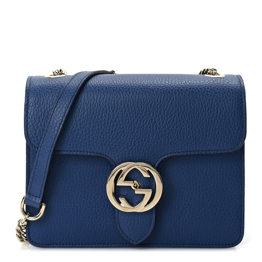 Gucci Dollar Calfskin Small Interlocking G Shoulder Bag  Caspian Image 1