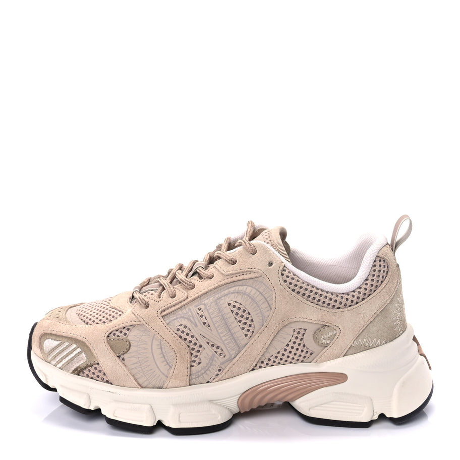 Christian Dior Suede Mesh Dior Chrono Sneakers 38.5 Beige Image 1