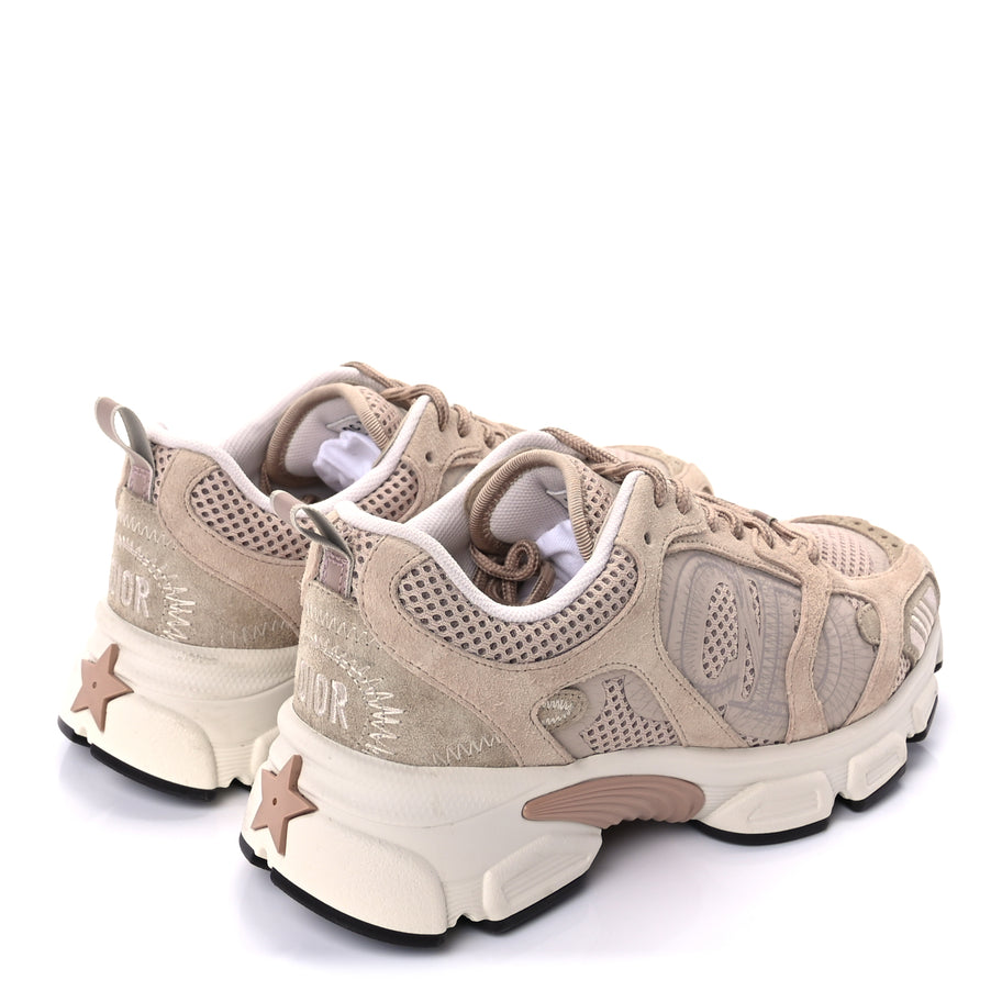 Christian Dior Suede Mesh Dior Chrono Sneakers 38.5 Beige Image 4