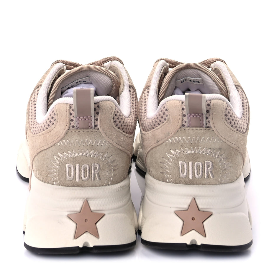 Christian Dior Suede Mesh Dior Chrono Sneakers 38.5 Beige Image 5