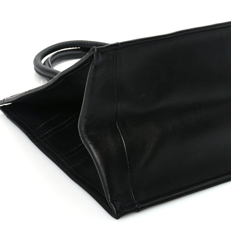 Christian Dior Calfskin Embossed Medium Book Tote Black Image 7