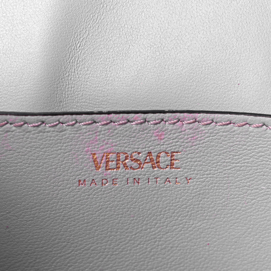 Versace Calfskin Whipstitch La Medusa Top Handle Handbag English Rose English Rose Image 5