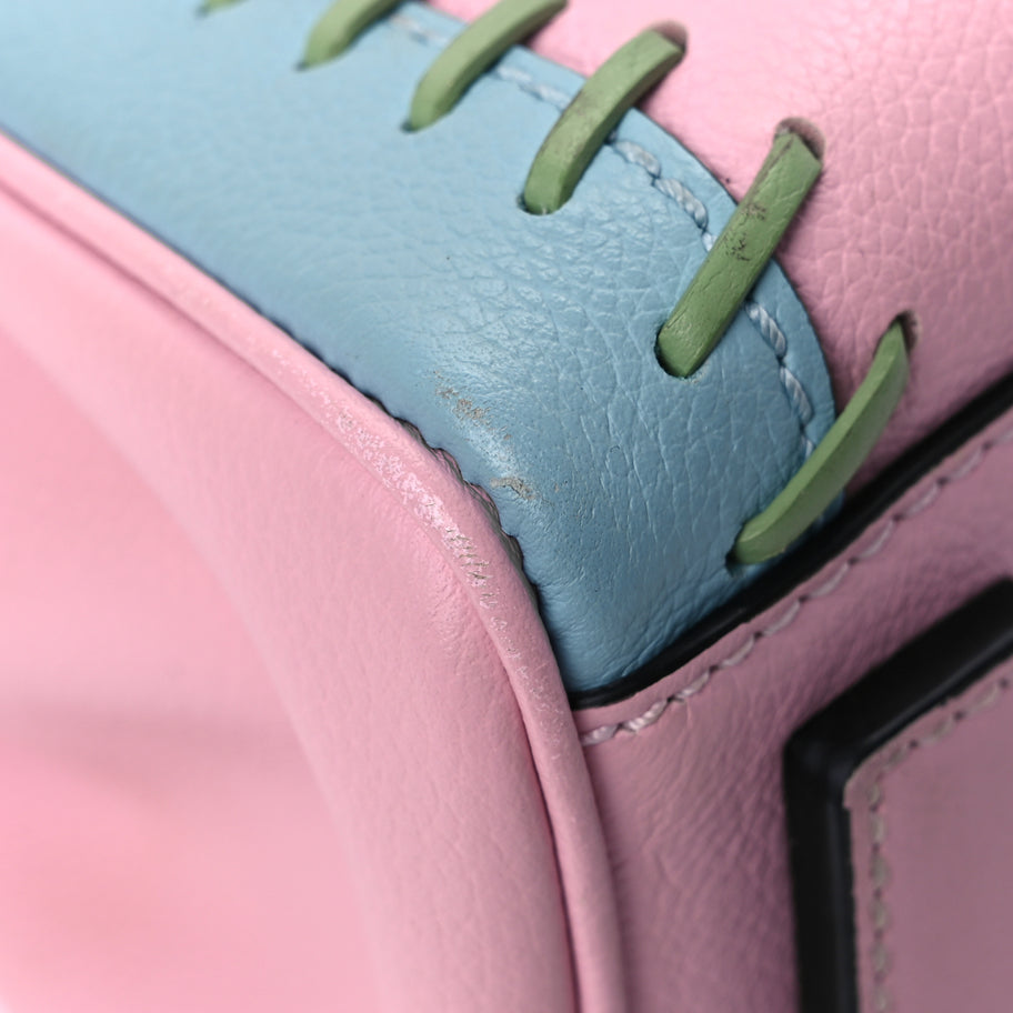 Versace Calfskin Whipstitch La Medusa Top Handle Handbag English Rose English Rose Image 10