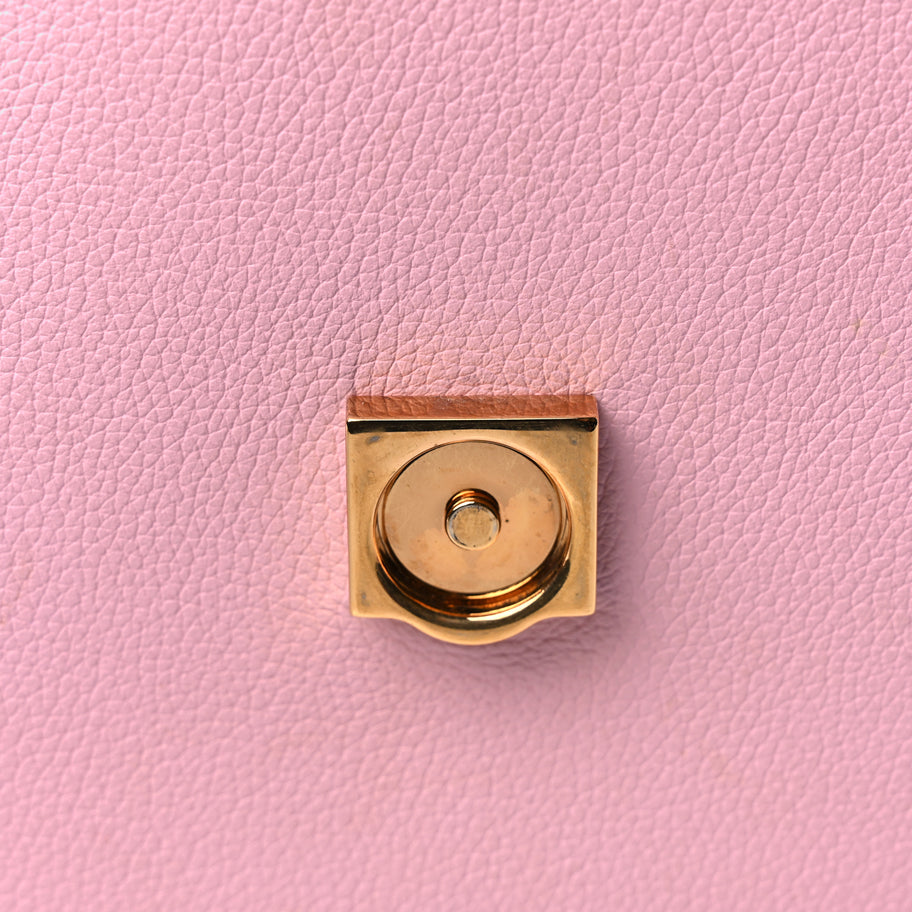 Versace Calfskin Whipstitch La Medusa Top Handle Handbag English Rose English Rose Image 12