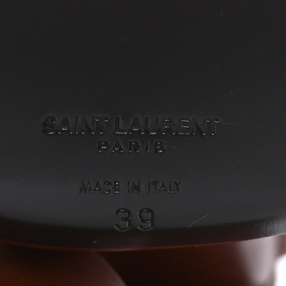 Saint Laurent Vendome Bianca 85 Platform Sandals 39 Cognac Image 7